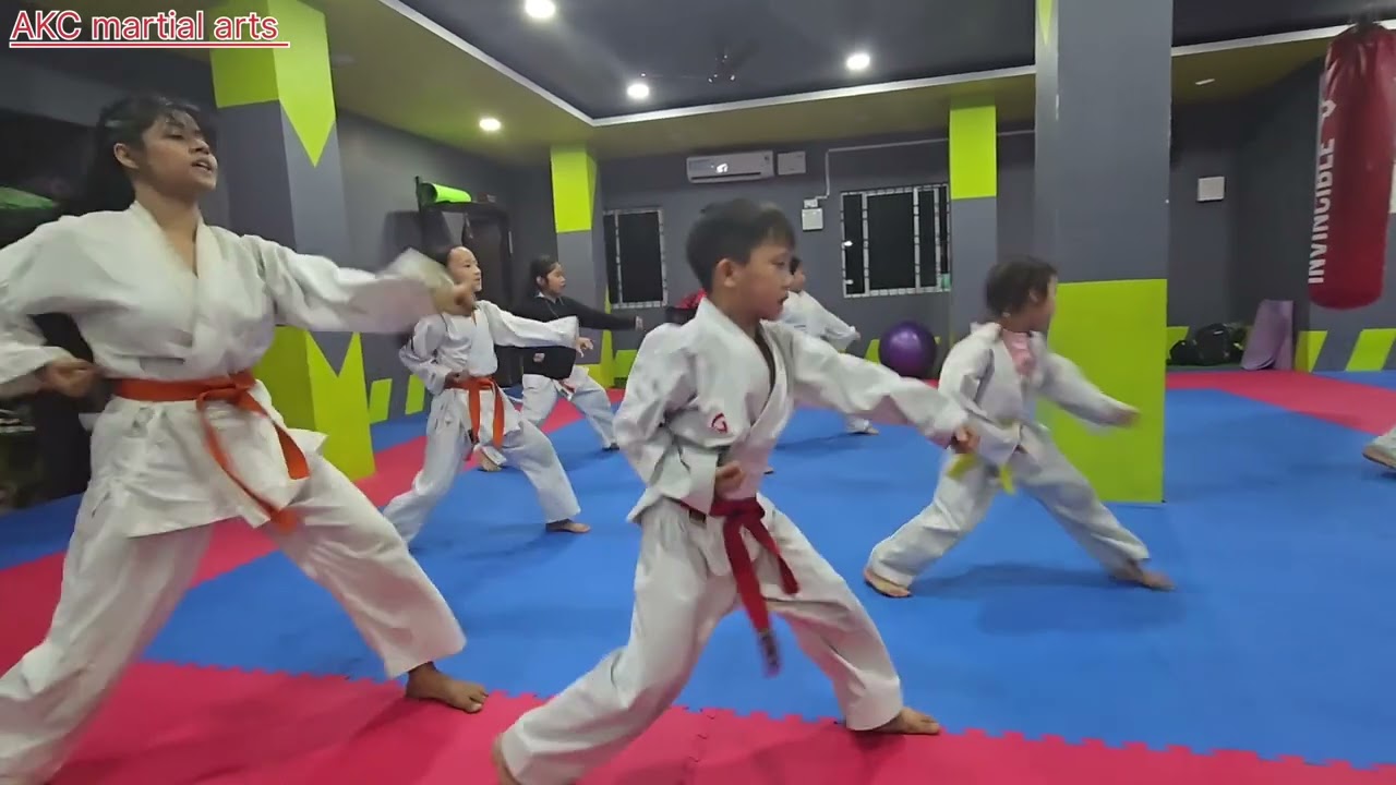 Kata practice is in progress  every move builds perfection