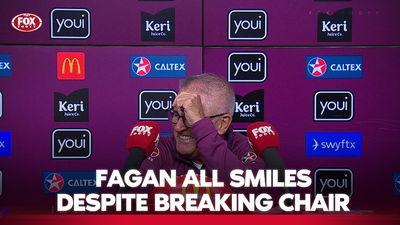 'Is it ok if I stand?' 😂 Jovial Fagan chuffed after first win I Lions Press Conference I Fox Footy