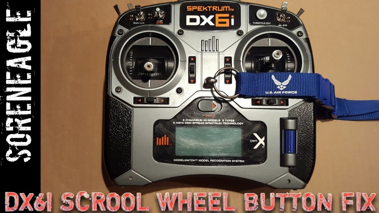 Spektrum DX6i RC Transmitter click scroll wheel button repair fix diy