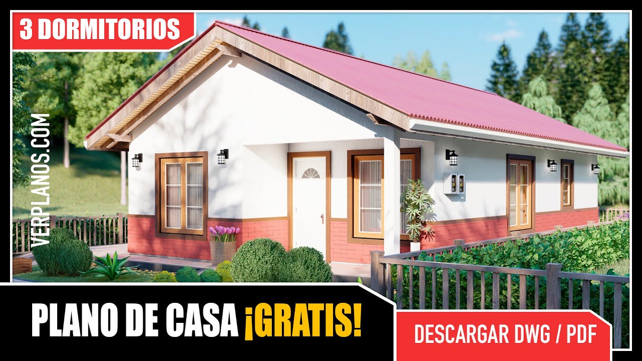 Bonito Plano de Casa ECONÓMICA - #3 Habitaciones #2 Baños