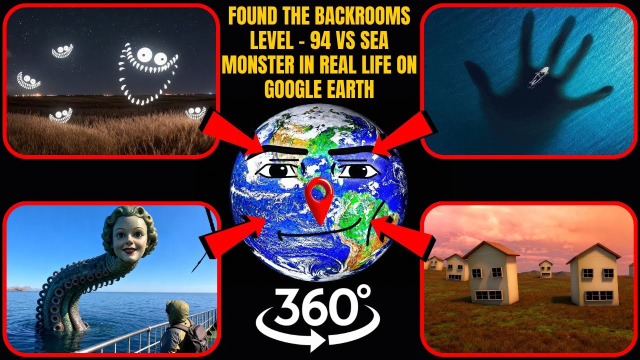 VR 360° - Found The Backrooms Level - 94 vs Sea Monster in real life on Google Earth!