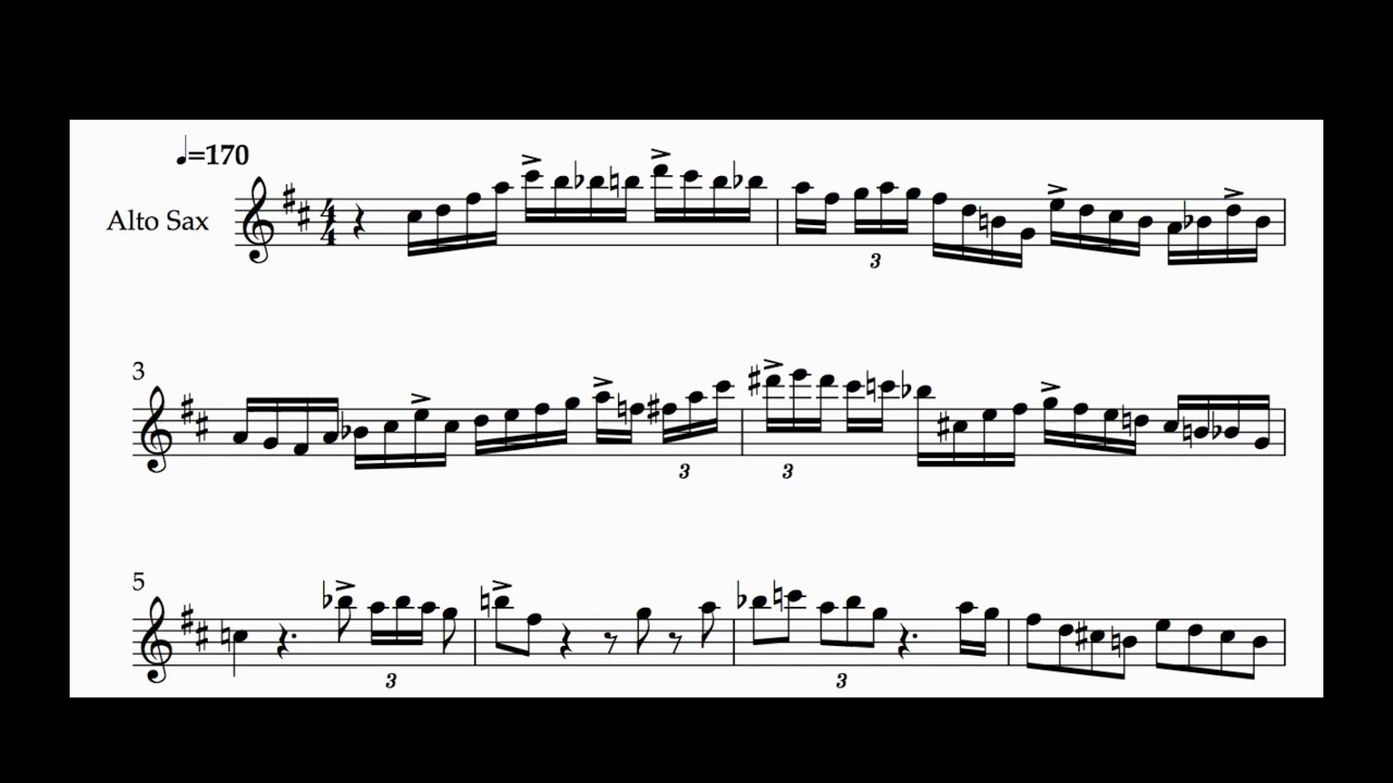 Night in Tunisia - Parker Solo Transcription