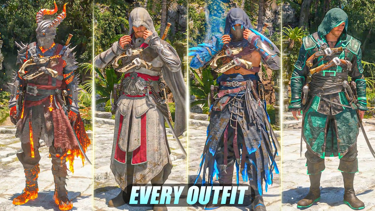 All 43 Outfits in Assassin's Creed Black Flag Resynced (4K Showcase)