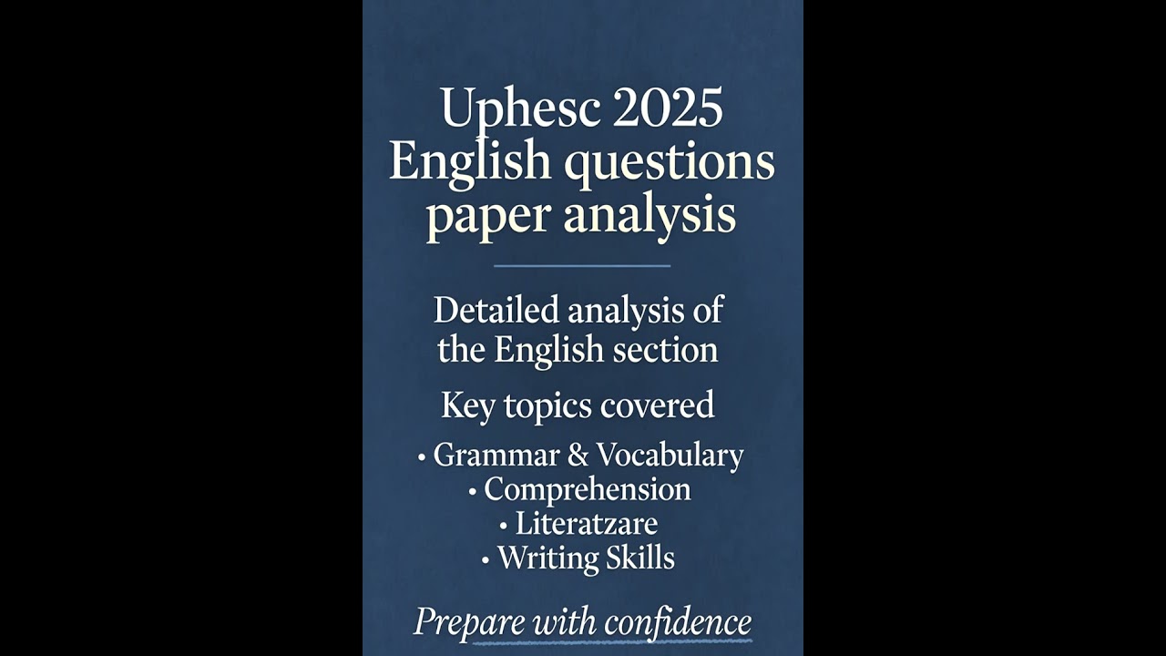 Uphesc 2025 English questions paper
