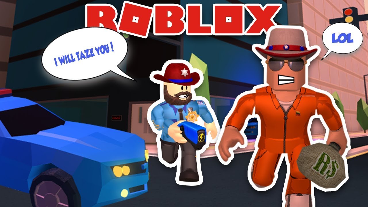 COP VS ROBBER in ROBLOX JAILBREAK | TEXAS RANGER IS CHASING ME!