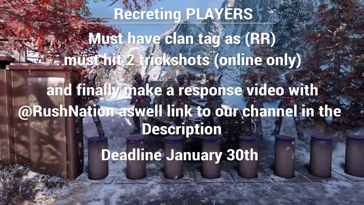 Rush Nation Recreting PLAYERS