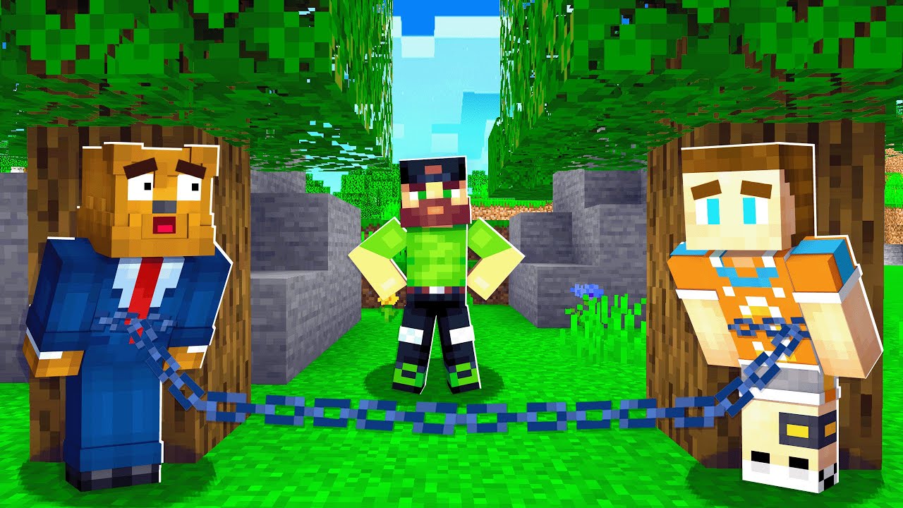 Minecraft Hide And Seek НО мы прикованы друг к другу