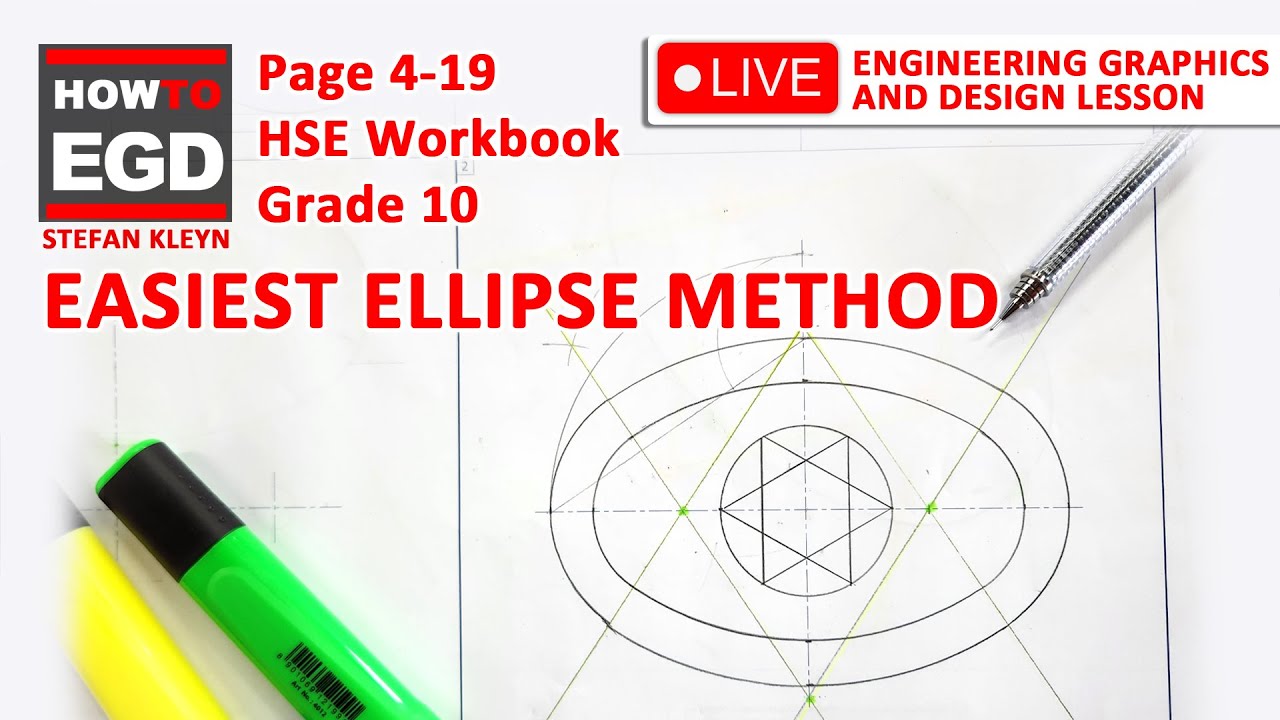 The EASIEST WAY to Draw and Ellipse - HSE | Page 4-19 | Grade 10
