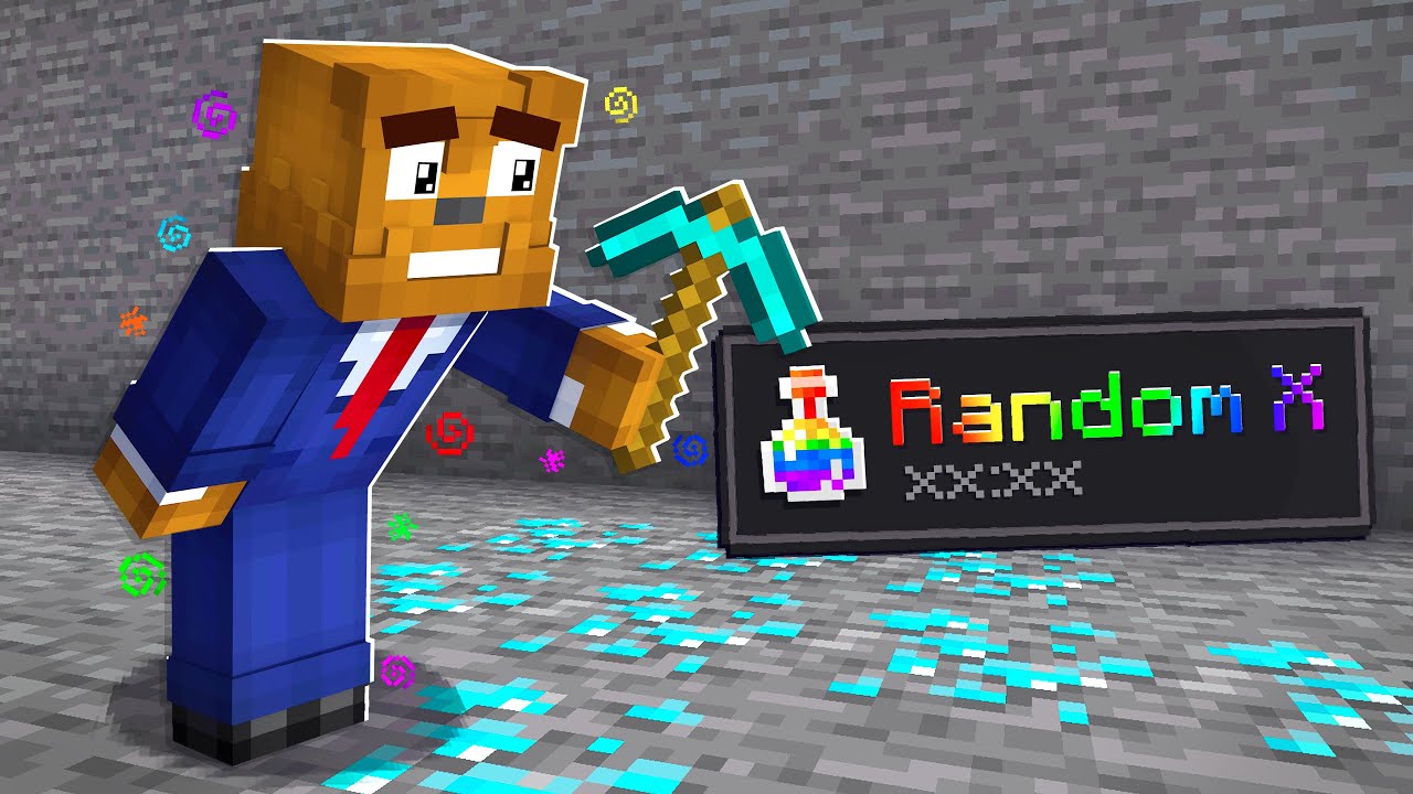 Beating Minecraft But RANDOM EFFECT Every Minute