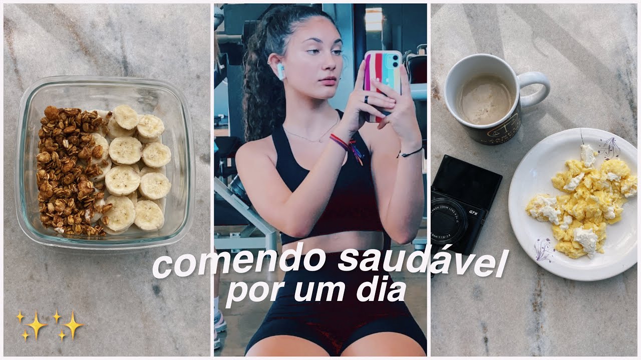 comendo comidas saudáveis por um dia🥞✨