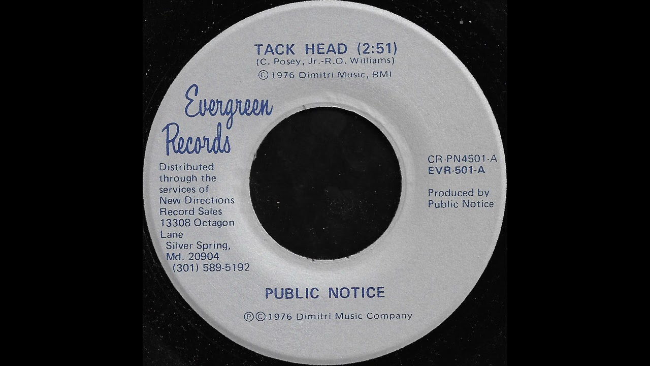 Public Notice - Tack Head (Evergreen Records)