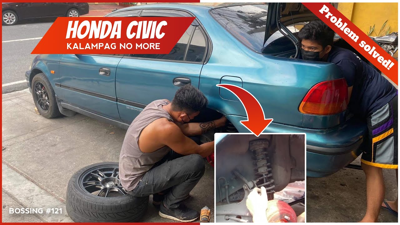 Honda Civic Kalampag Sa Likod Problem No More | Shock Absorbers Check & Replace