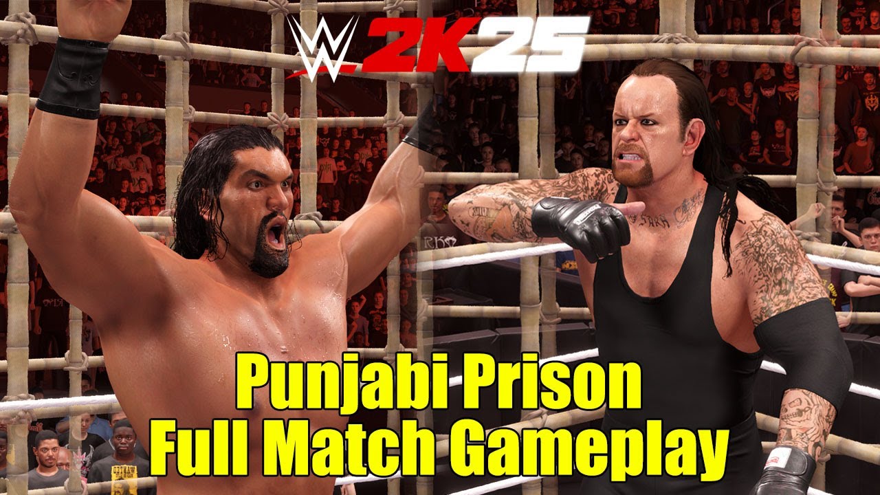 WWE 2K25 Undertaker vs The Great Khali - Punjabi Prison Full Match Gameplay
