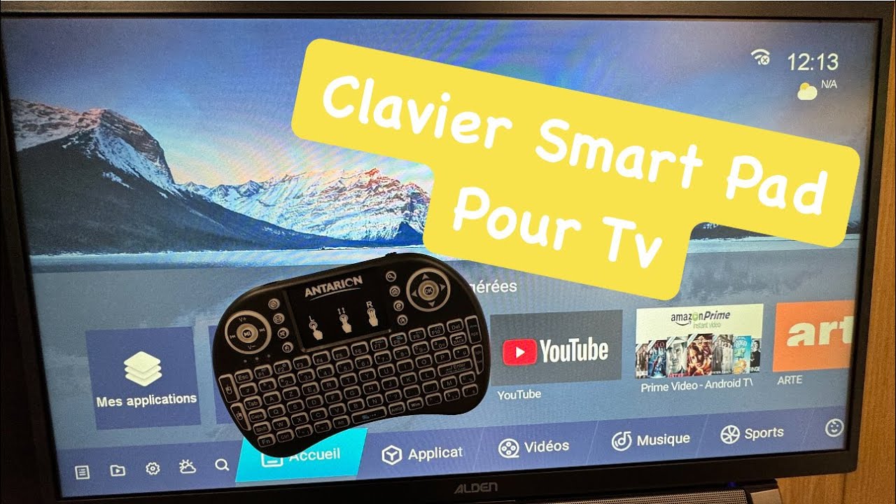 Mini Clavier pour smart Tv connect&eacute;e, maison, Camping-car, Caravane, Fourgon am&eacute;nag&eacute;.