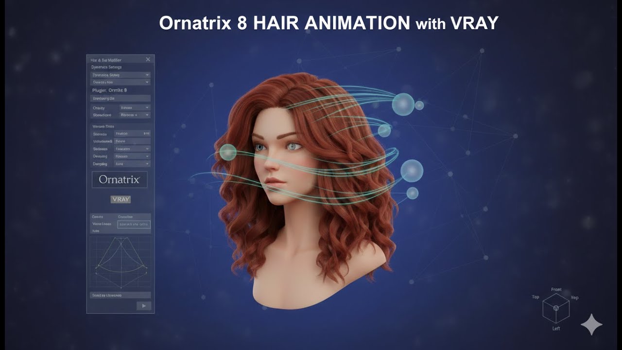 Russian. Быстрый старт в Ornatrix 8 for 3D Studio Max. Vray. Секреты анимации. Фишки. Базовый урок.
