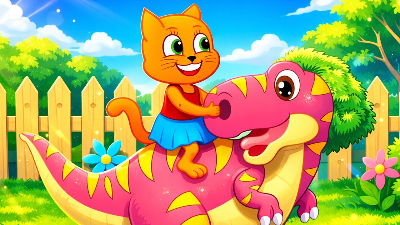 DINOZOR ARKADAŞI | Çocuklar için Çizgi Film | Kedi Ailesi