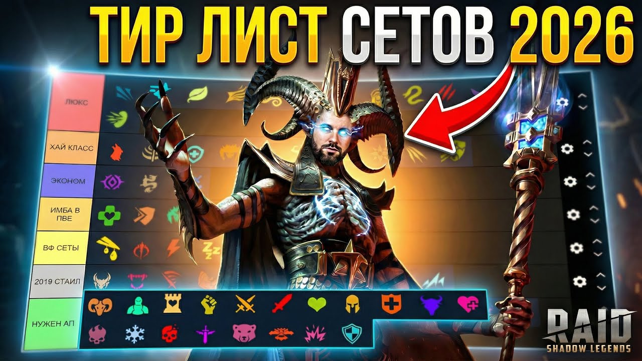 ТИР ЛИСТ ВСЕХ СЕТОВ АРТЕФАКТОВ 2026 в raid shadow legends