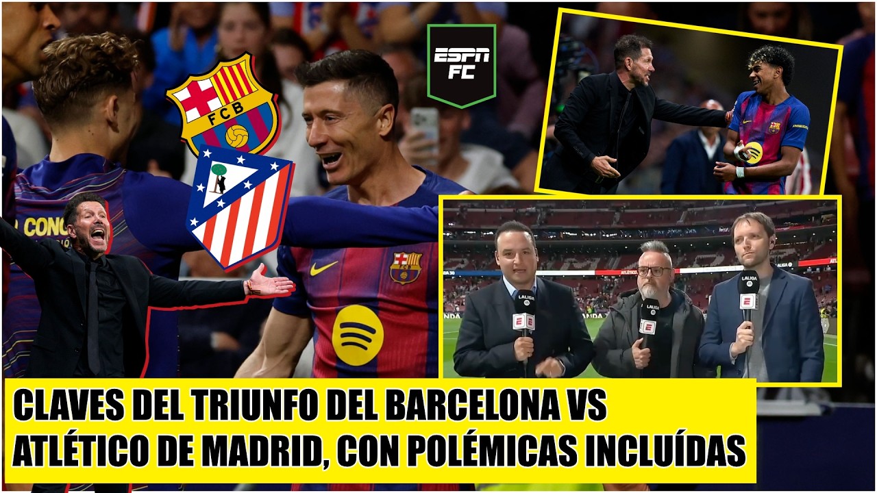 Primera prueba superada para el BARCELONA vs ATL&Eacute;TICO MADRID tras intenso y POL&Eacute;MICO duelo | ESPN FC