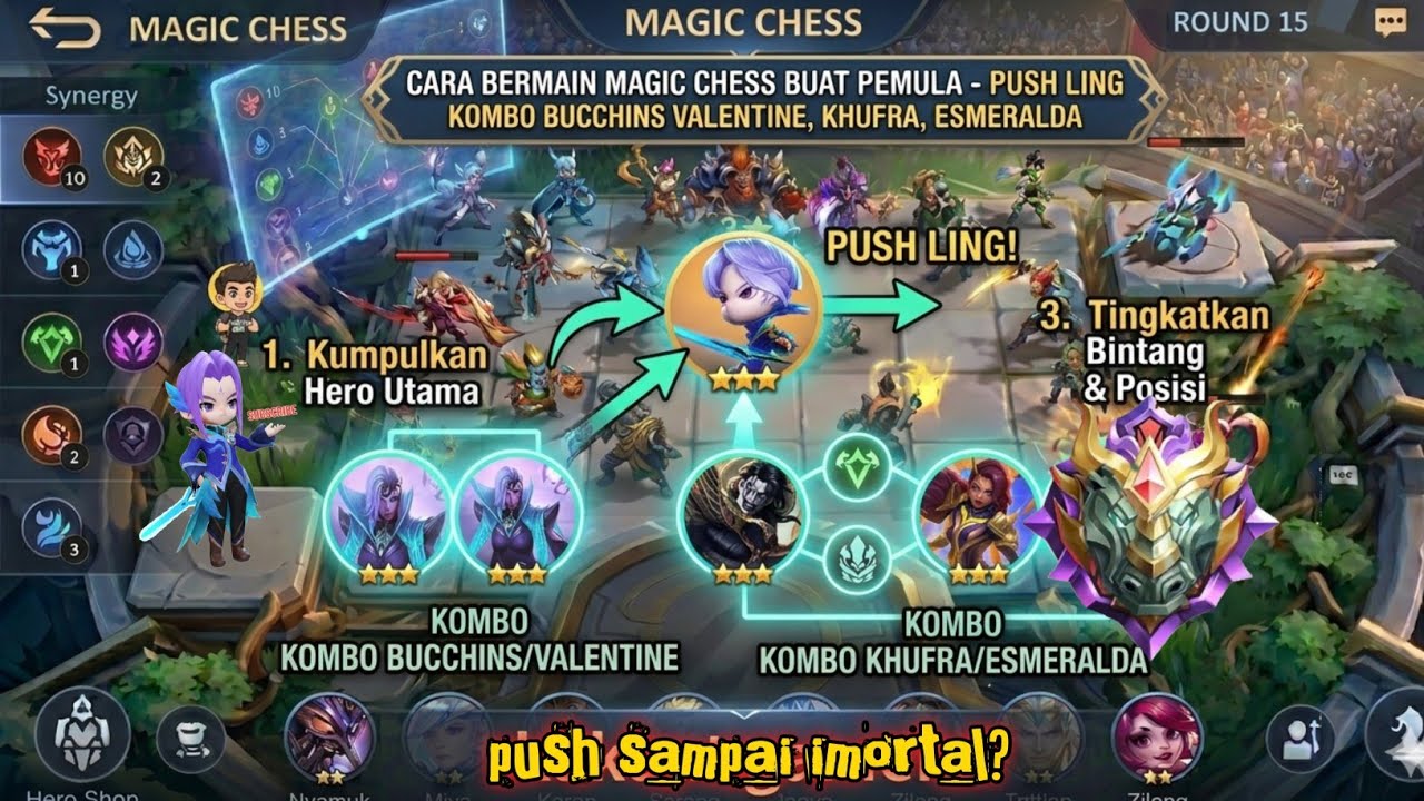 PEMULA WAJIB TAU! CARA MAIN MAGIC CHESS GO GO, + KOMBO PALENTINE AUTO MENANG!