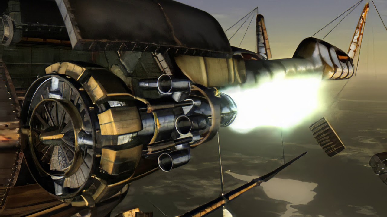 Highwind's jet engines are activated, replacing the two propellers. FMV [Disc 2] Final Fantasy VII