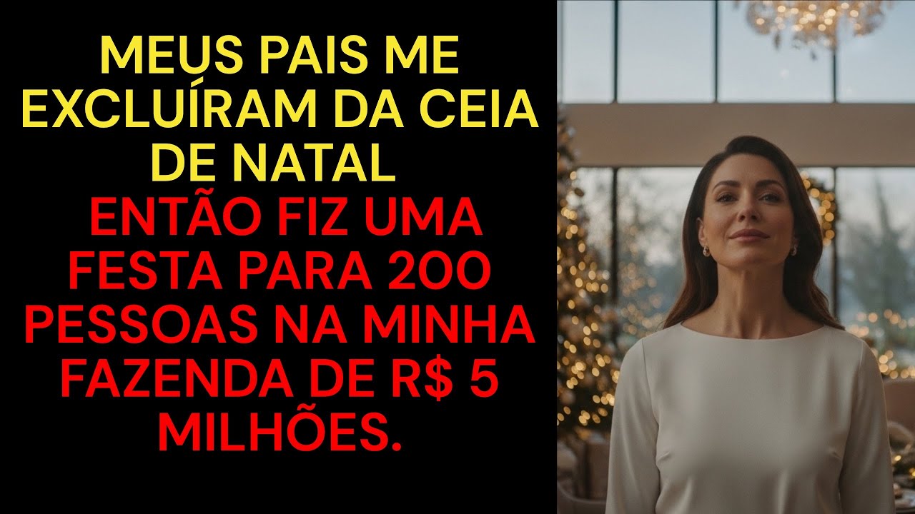 Meus Pais Me Excluíram do Natal — Então Fiz a Ceia Para 200 Pessoas na minha mansão de R$ 5 Milhões.
