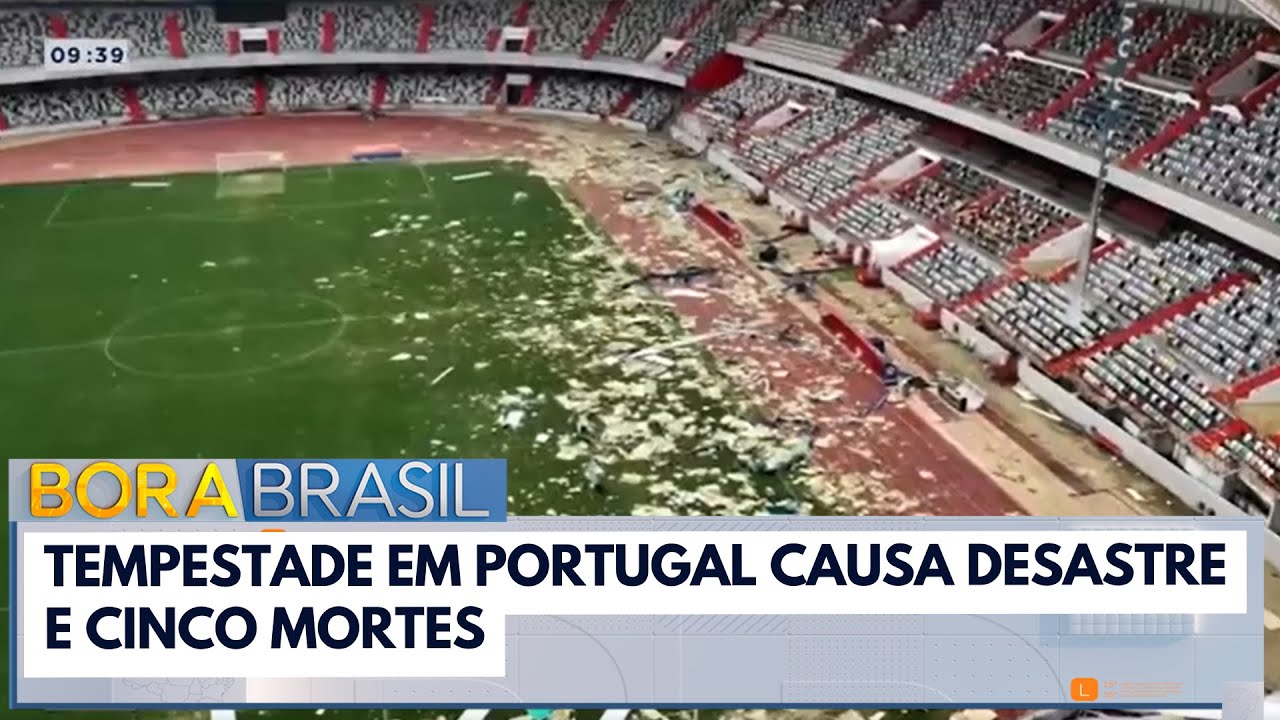 Tempestade em Portugal causa destrui&ccedil;&atilde;o e mata cinco pessoas | Bora Brasil