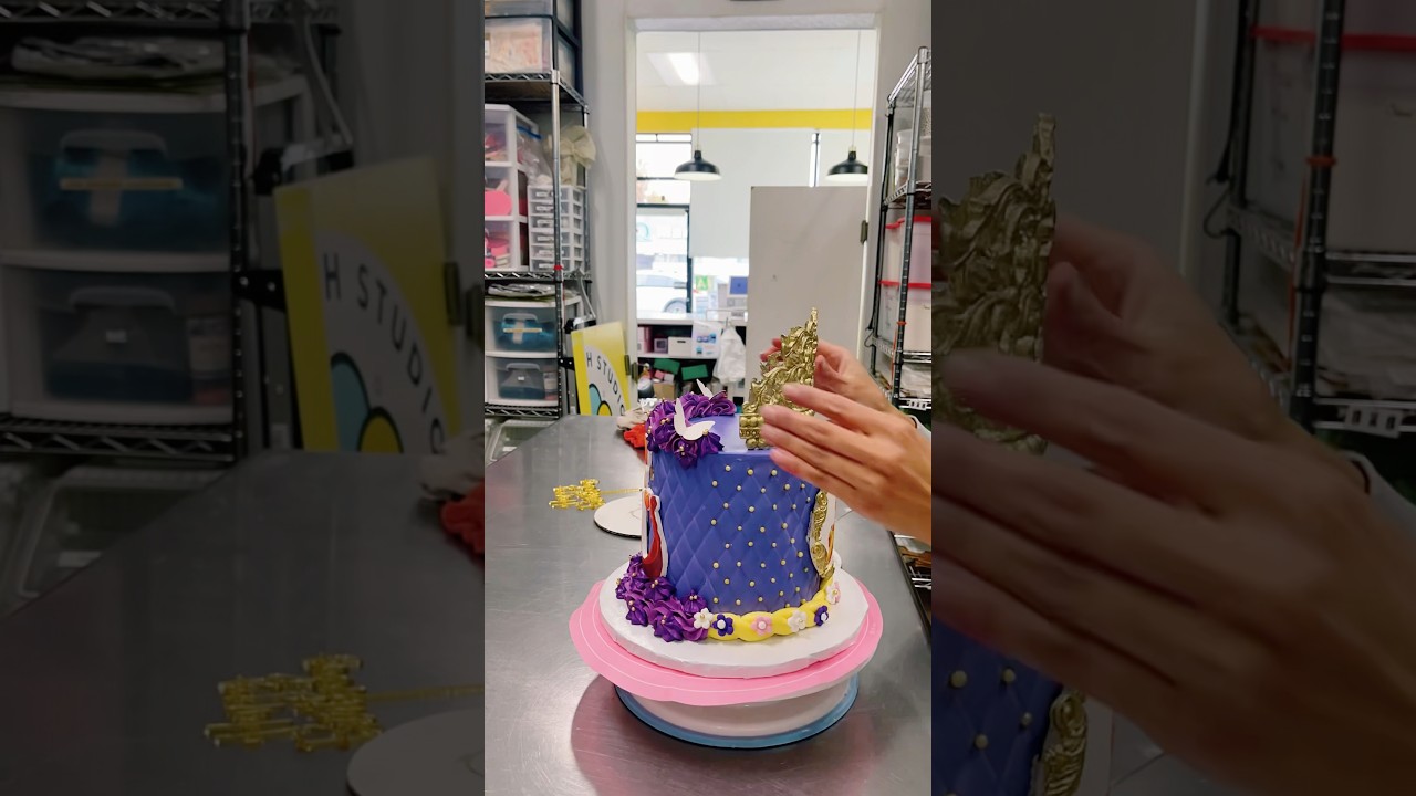 DOUBLE SIDED RAPUNZEL CAKE #easy #learn #howto  #tutorial #decoration #art #artist #rapunzel #cake