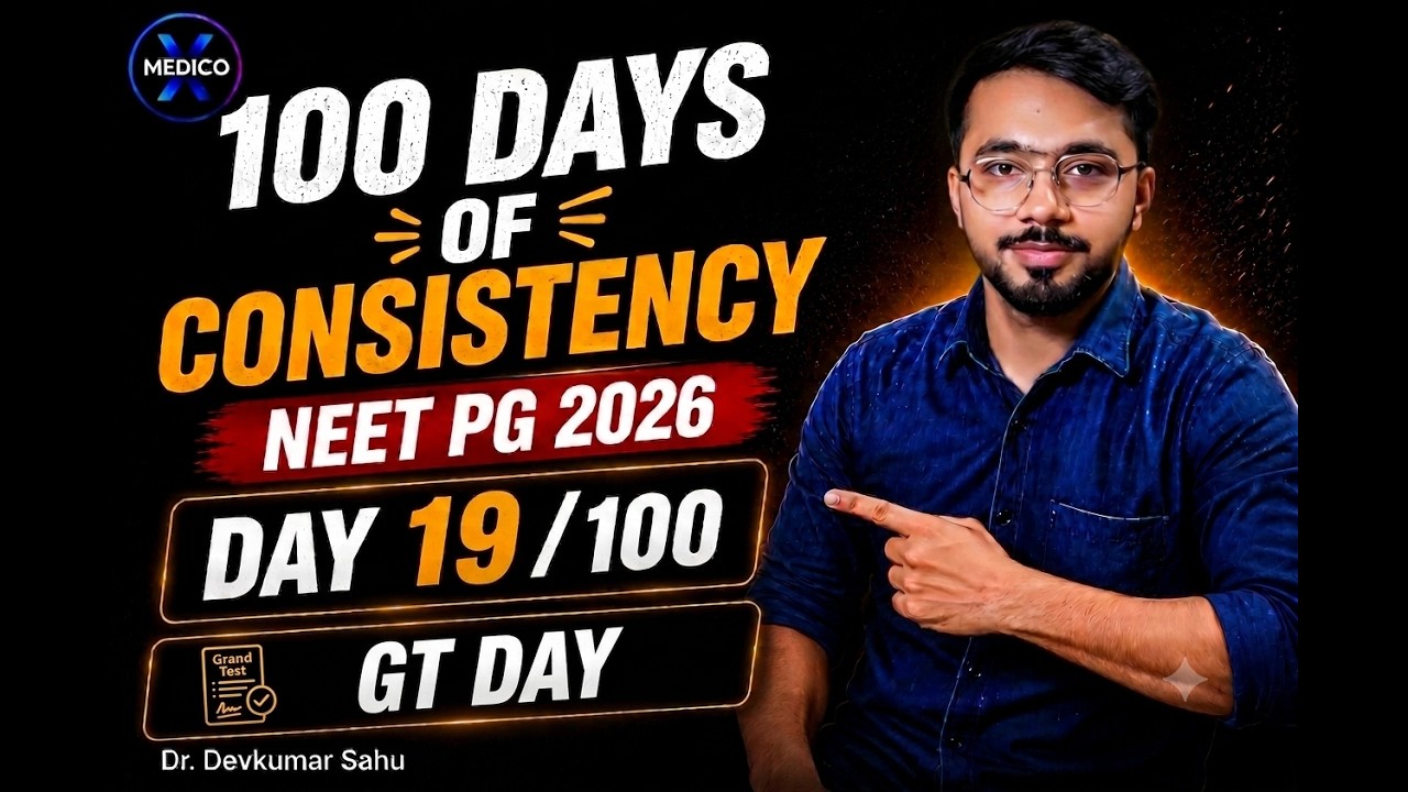 LIVE STUDY WITH ME | NEET PG 2026 REVISION | Day 19/100 | GRANT TEST DAY | MARROW GT-17