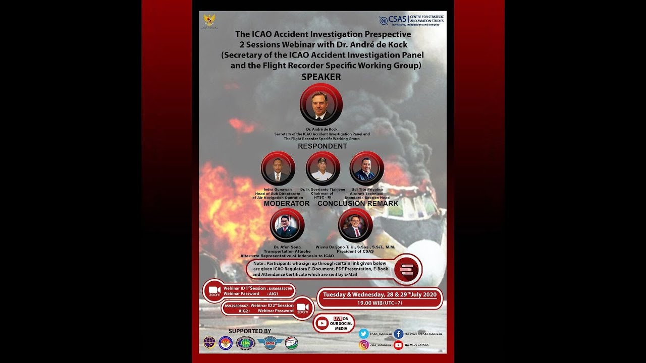DAY ONE - ICAO&rsquo;s ROLE IN AIRCRAFT ACCIDENT AND INCIDENT INVESTIGATION