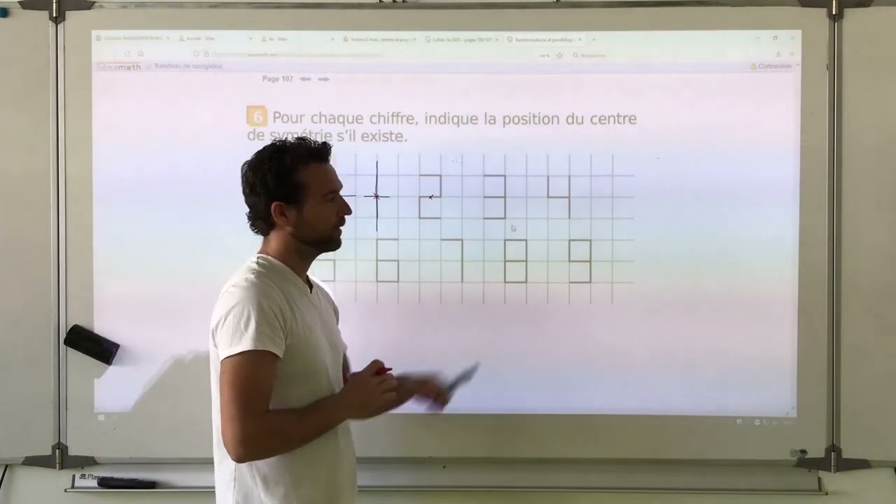 Trouver les axes et les centres de symétrie d'une figure