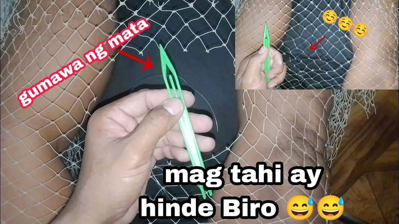 vlog14-Nag tahi ako ng lambat na walang panagpi o pansapi /Paano mag tahi ng lambat? #netfishing