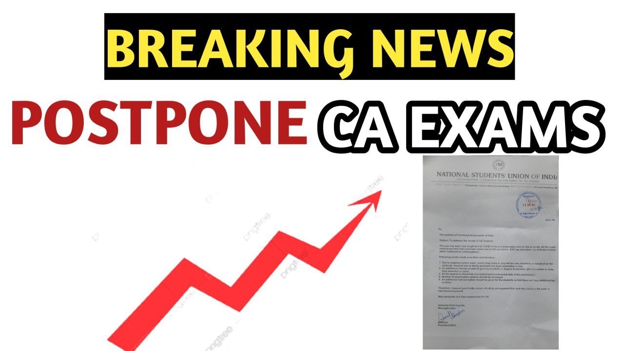 Breaking News | Postponement Of CA Exams | NSUI letter To ICAI | CA Exams July 2021 Updates | ICAI36
