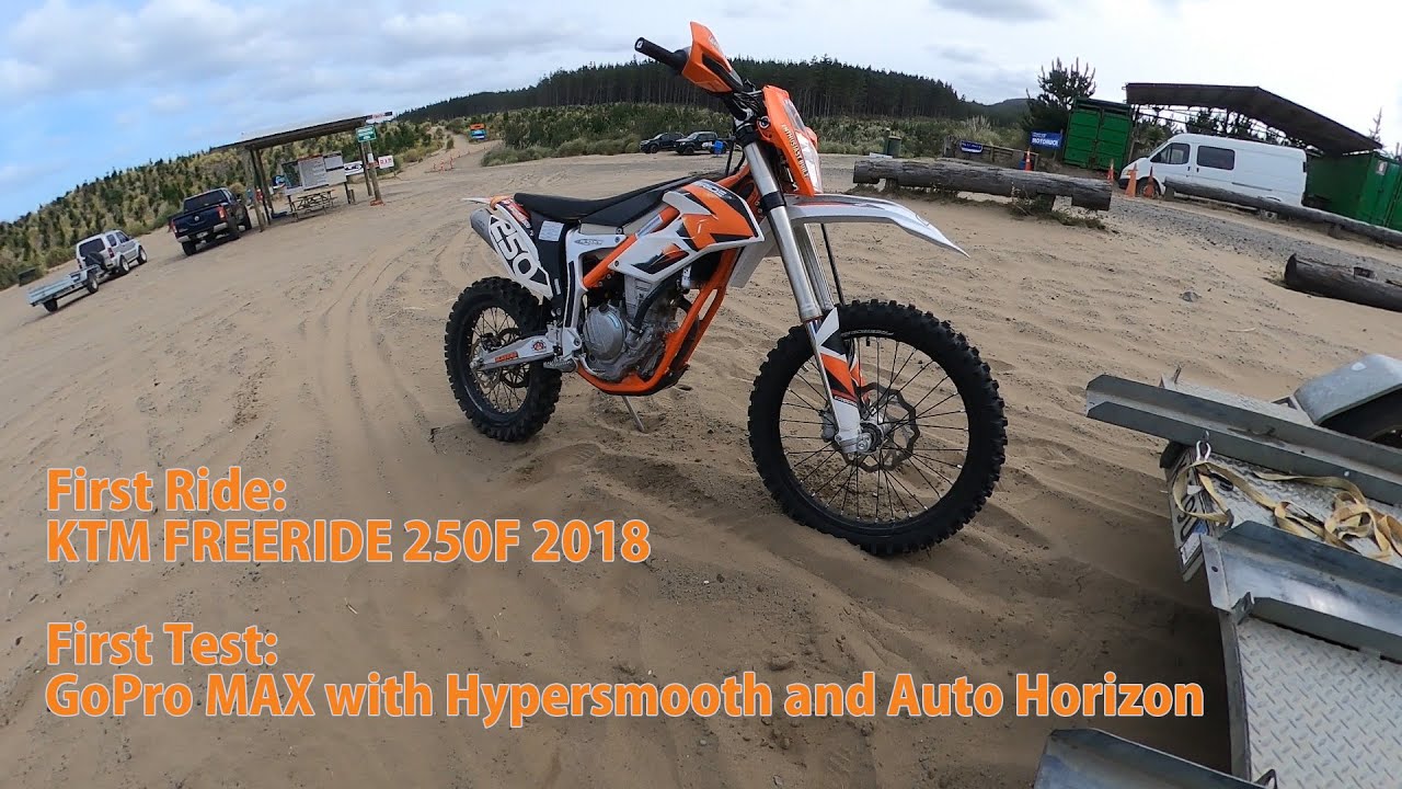 Freeride 250F 2018 First Ride. GoPro MAX First Test.