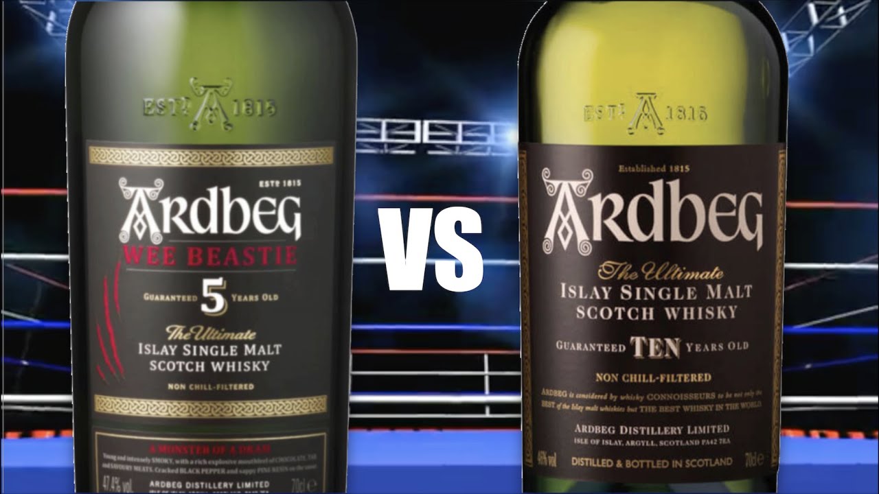 Ardbeg 5 Wee Beastie VS  Ardbeg 10 Islay Single Malt Scotch Whisky (Round 3)