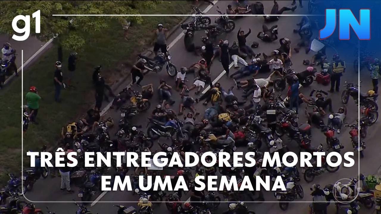 Jornal Nacional: ladr&otilde;es de moto matam tr&ecirc;s entregadores em uma semana no Rio de Janeiro