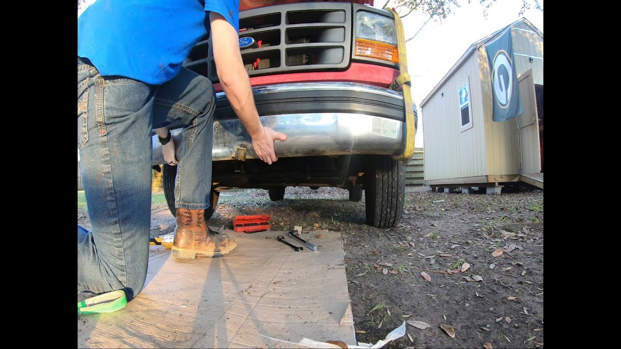 1992 F150 Bumper removal - French Bulldog shenanigans
