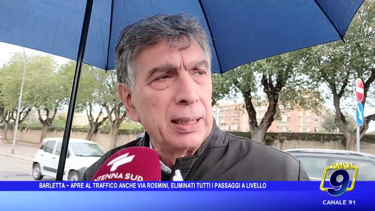 Barletta - Apre al traffico anche via Rosmini, eliminati tutti i passaggi a livello