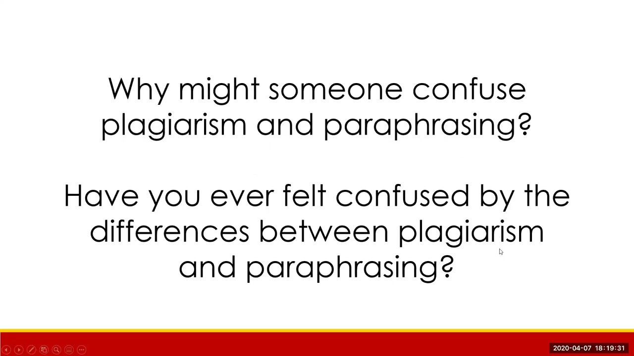 Plagiarism and Paraphrasing: What's the Difference?
