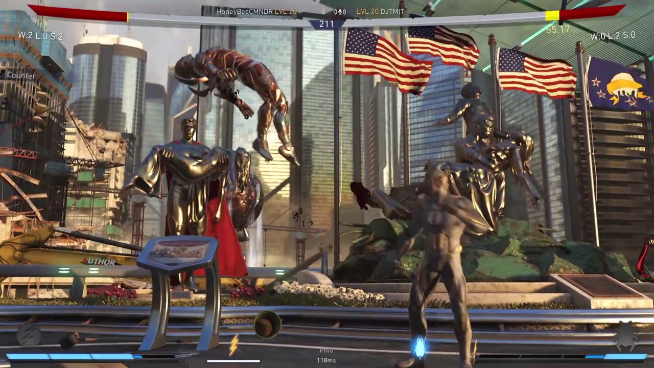 Injustice 2: HoneyBee (Flash) vs DJT (Blue Beetle)