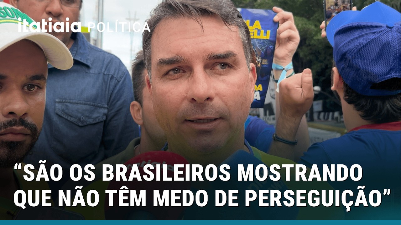 FLÁVIO BOLSONARO AVALIA MANIFESTAÇÃO NA PAULISTA E FALA SOBRE POSIÇÃO DO PL NAS ELEIÇÕES EM MG