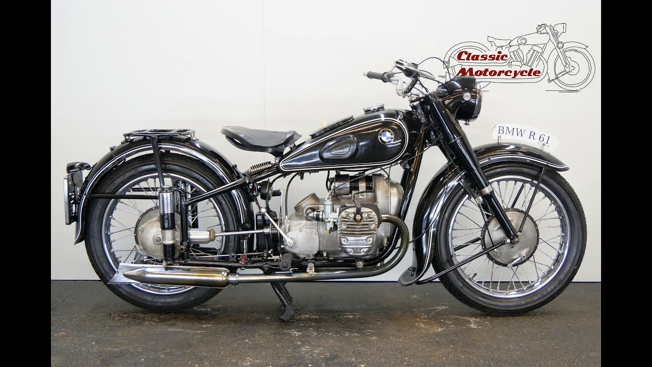 BMW R61 1938 600cc 2 cyl sv - starting up