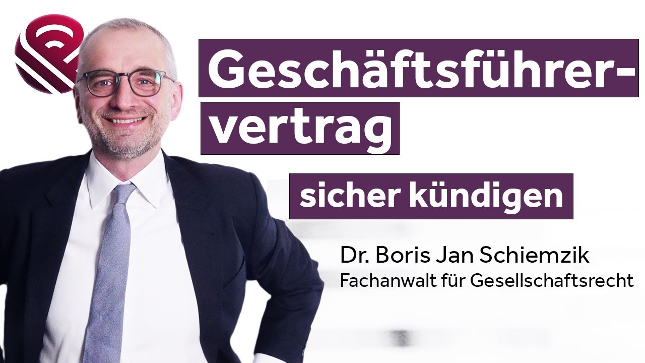 Ausstieg des Geschäftsführers - sicher Geschäftsführervertrag kündigen (Fachanwälte ROSE & PARTNER)