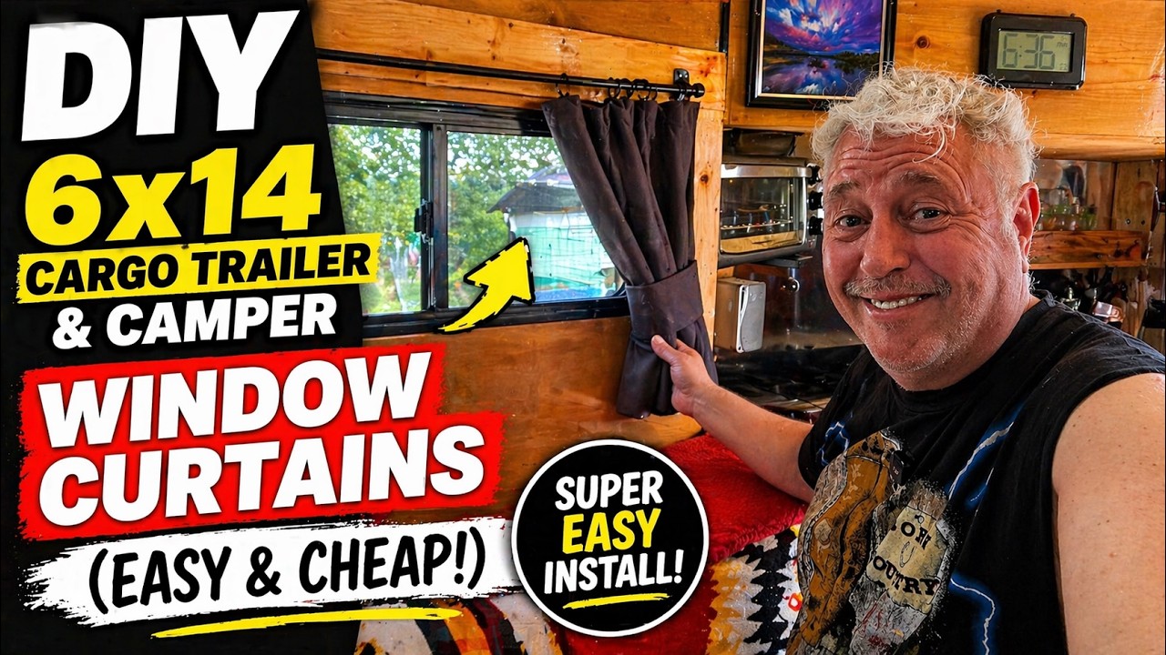 : DIY 6x14 Cargo Trailer & Camper Window Curtains (EASY & CHEAP!)