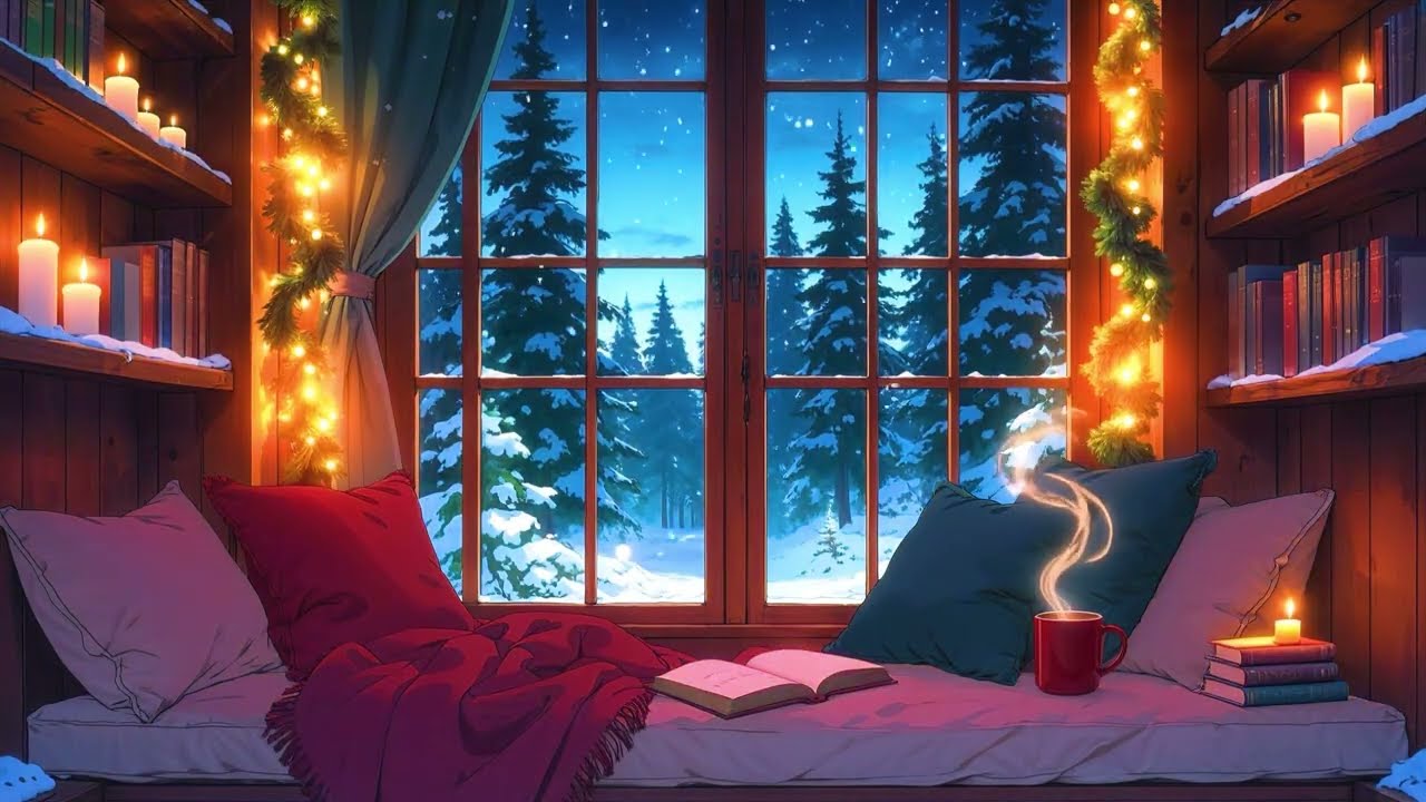 Snowy Night Study Session ❄️ 1 Hour of Calm Focus Music