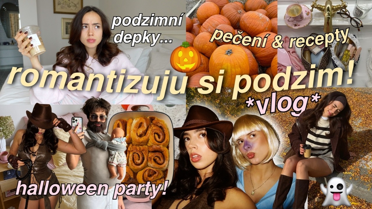 PODZIMN&Iacute; VLOG - Halloween, podzimn&iacute; recepty, rutina & jak zvl&aacute;dat &uacute;zkosti? 🍂