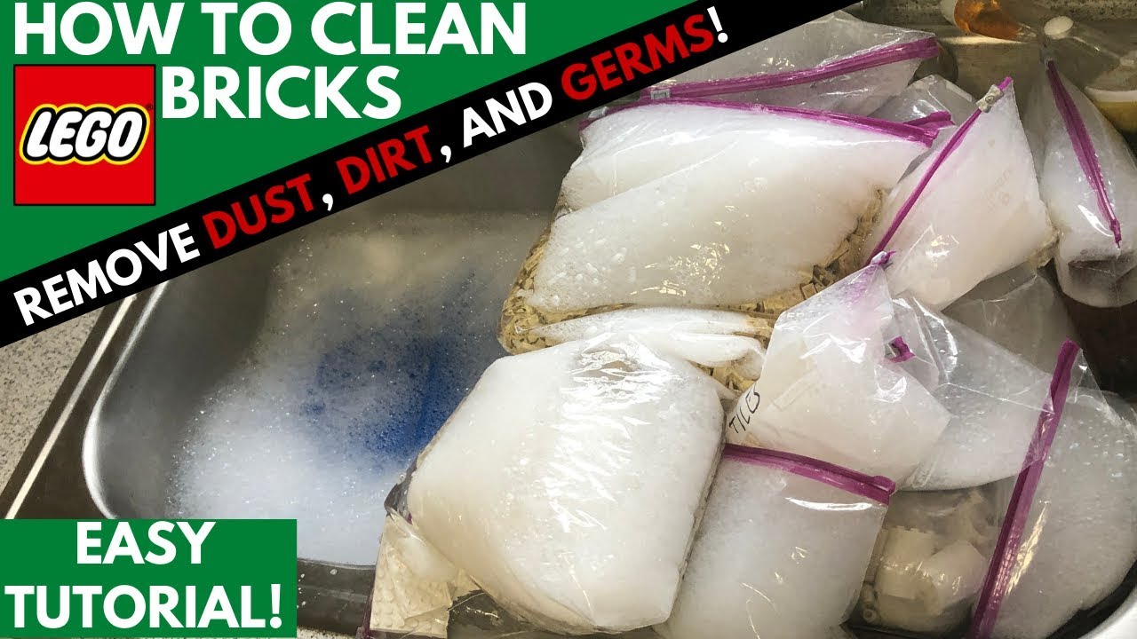 HOW TO Clean LEGO Pieces - Dust, Dirt, and Germ Removal