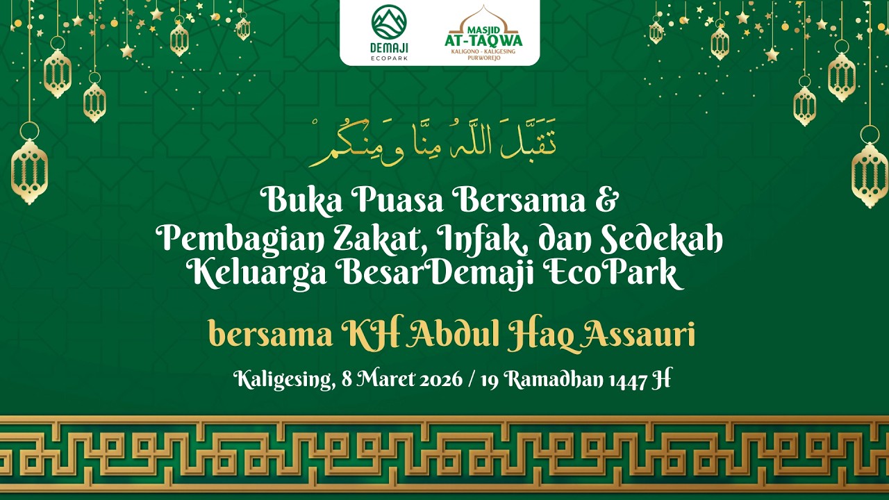 BUKA PUASA DAN PEMBAGIAN ZAKAT., INFAQ DAN SEDEKAH  