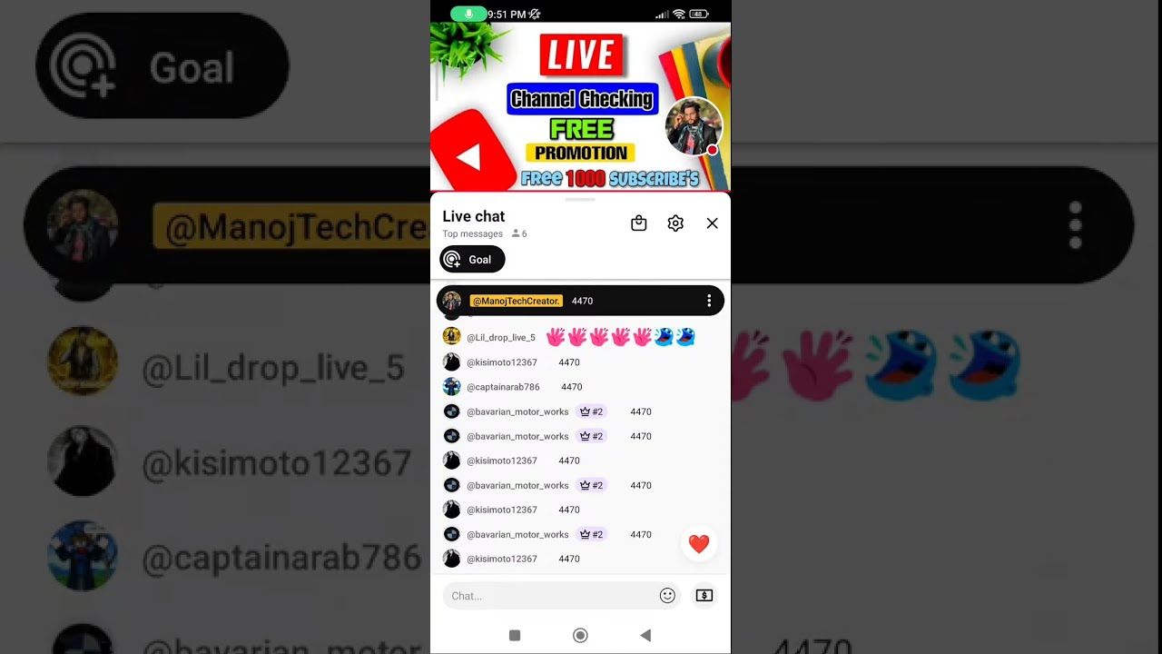 live channel chacking free promotion free 1000 subscribe?