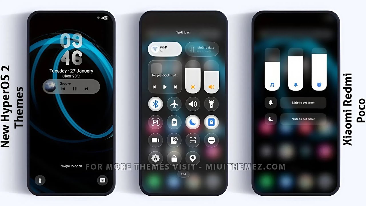 3 новые темы оформления центра управления HyperOS 2 для Xiaomi, Redmi, Poco | 3 лучшие темы Hyper...