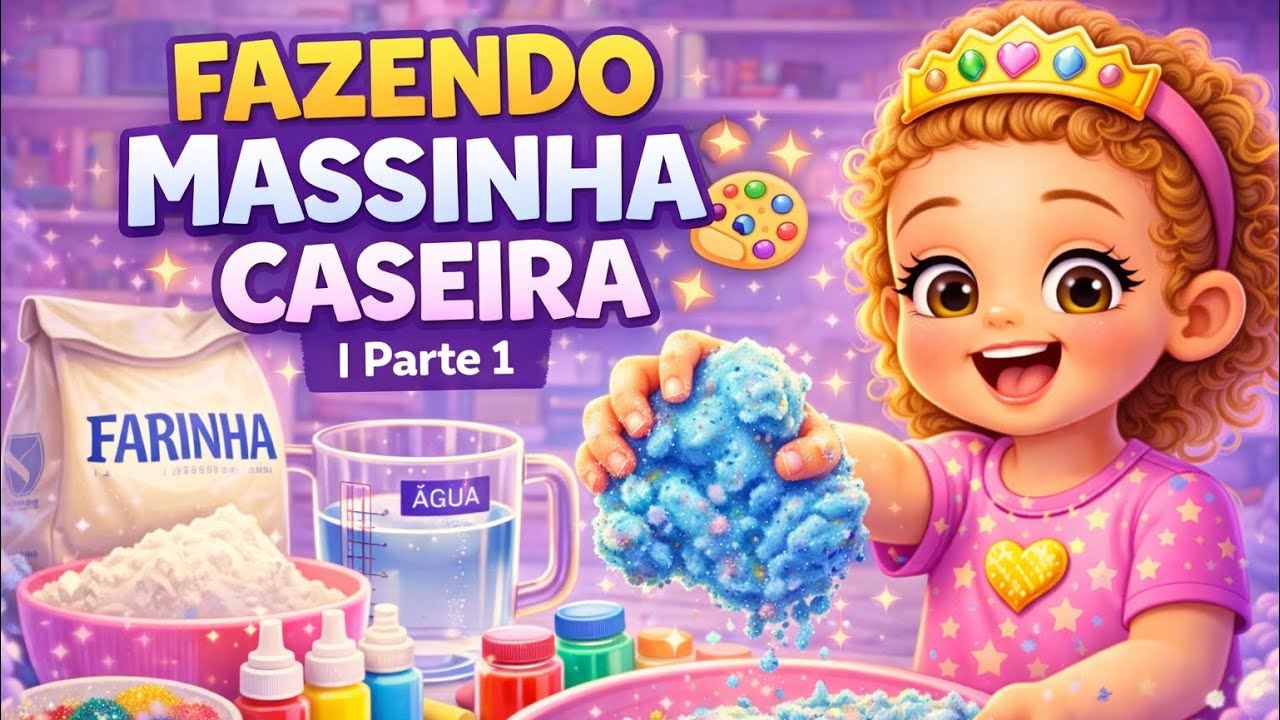 Fazendo Massinha Caseira 🎨✨ | Farinha, Água e Brilho| Parte 1